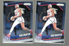 KIKI IRIAFEN 2 Card Lot 2025 Panini Prizm WNBA Base (2) #72 Rookie RC Mystics