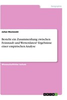 Besteht Ein Zusammenhang Zwischen Feinstaub Und Wetterdaten? Ergebnisse Einer Em