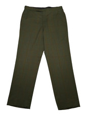 Vintage 70s Plaid Slacks Men's Size 34x30 Straight Leg Green Talon Zipper