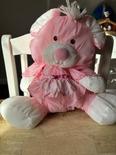 Vintage Puffalump Pink Mouse 1992 Fisher Price Striped Apron 8091 8092 Htf