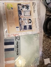 Quick Quotes 12" Scrapbook Page Kit  12 Pc Paper Pack Sea Beach Starfish Escape