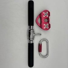 Zip Line Pulley Tandem Speed Dual Trolley with 25kN Carabiner And Handle Bar