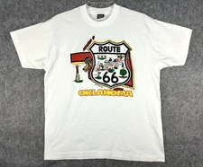 VTG Screen Stars Best Men's Single-Stitch Oklahoma Route 66 T-Shirt Size 2XL 90s