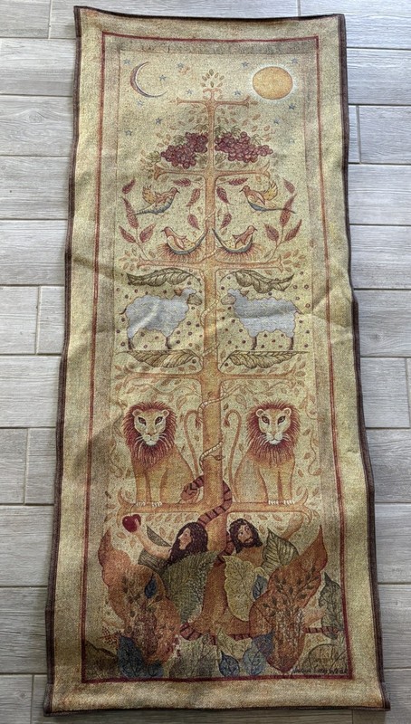 Wow vintage Riddle Home & Gift Wall Hanging Tapestry Rod Pocket Christian theme