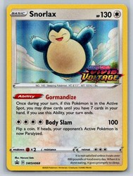 Snorlax SWSH068 Prerelease Holo Promo