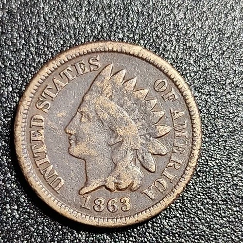1863 Indian Head Small Cent - VG-Copper - Business Strike - Circulated BN