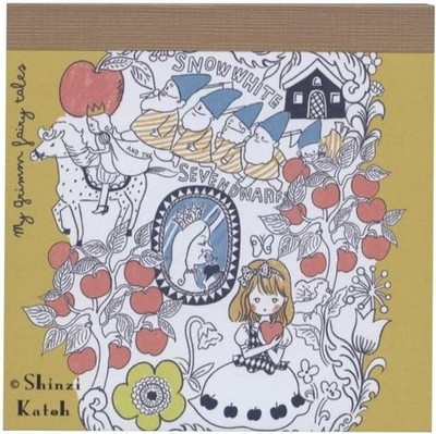 Shinzi Katoh Small Memo Pad 100 sheets- Grimm's Fairy Tales : Snow White