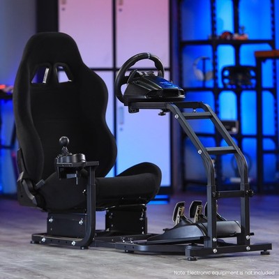 Dardoo Racing Sim Cockpit mit Schwarzem Sitz Passend Für Logitech G920 G923  G29