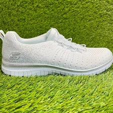 Skechers Virtue Lucent Womens Size 9.5 White Athletic Running Shoes Sneakers