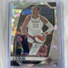 Aja Wilson 2024 WNBA Panini Prizm Cracked Ice Prizm #86 Las Vegas Aces