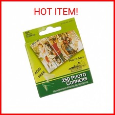 Pioneer PCR-1 Photo Corners Self Adhesive, Clear, 250-Pack,Multicolor