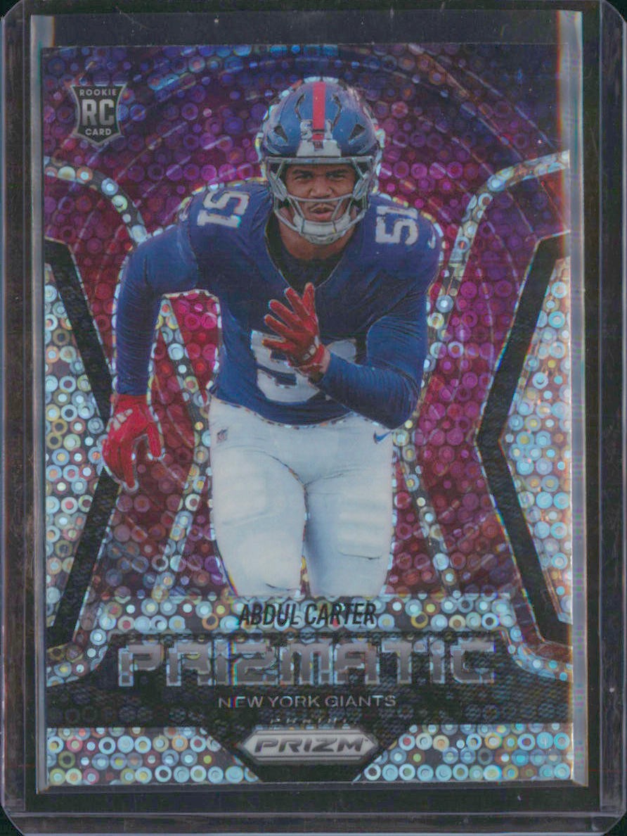 2025 Panini Prizm #10 Abdul Carter Prizmatic No Huddle