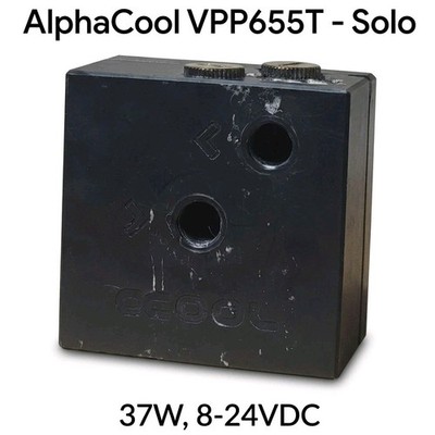 Alphacool VPP655T Solo Water Cooling Pump Black 8-24VDC 4-Pin READ/LOOK AT PICS