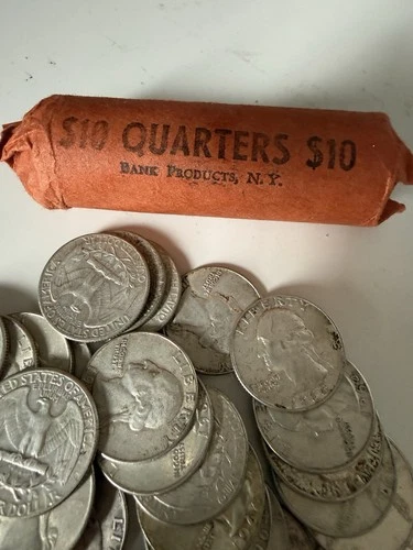 Silver 40 Silver Quarters Full Roll Silver