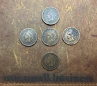 1876 1873 1862 1875 1883 Indian Head Cent Lot Semi-Key High Detail 5 Coin Bundle