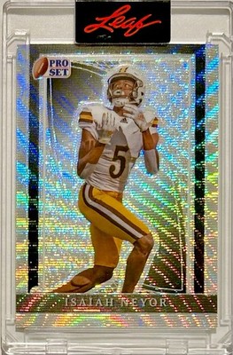 Isaiah Neyor 2024 Leaf Pro Set NFL 1/1 Pre-Production Proof Rainbow Pulsar