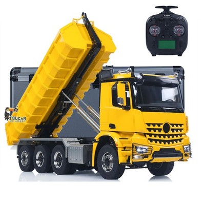 1/14 8*8 RC Hydraulic Full-dump Truck Roll Off Dumper Car Model Motor Servo ESC