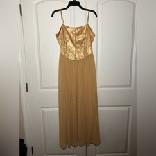 Victoria's Secret Gold Floral Satin Dress