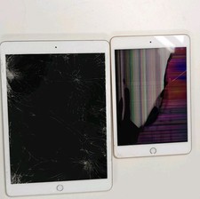 Lot of 2 Damaged Ipads- 1 mini 5  1 ipad 7  As is