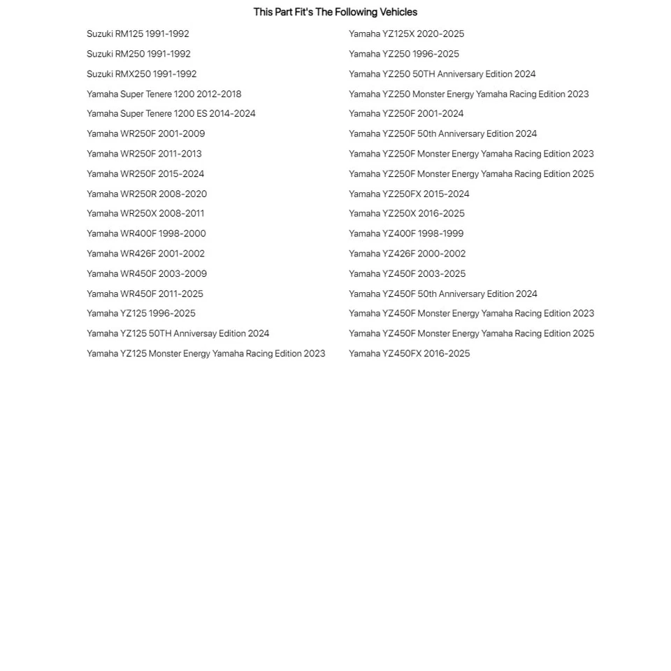 Kit de cojinetes de vástago de dirección Tusk para Suzuki RM125 1991-1992 Foto 3 de 4
