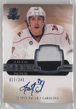 2011-12 Upper Deck The Cup Rookie 17/249 Justin Faulk #151 Patch Auto 0bz8
