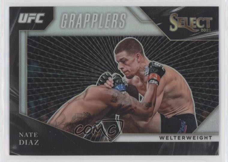 2021 Panini Select UFC Select Grapplers Silver Prizm Nate Diaz #3 03rx