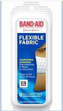Band-Aid Brand Flexible Fabric Adhesive Bandages for Wound Care and First Aid, A