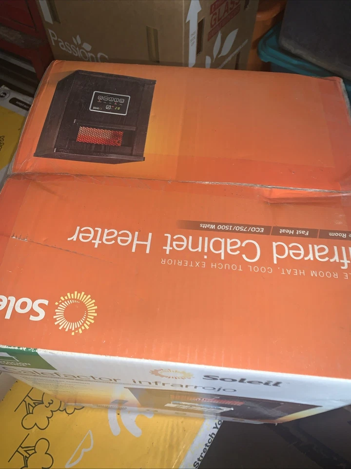 1500W Portable Electric Infrared Space Heater W/ Remote Indoor 6 Element Pick Up - Image 3 of 4