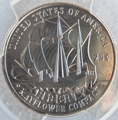 2026-P FIRST STRIKE Semiquincentennial Mayflower Compact Quarter