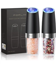 Gravity Electric Salt and Pepper Grinder Set, Automatic Pepper Grinder 