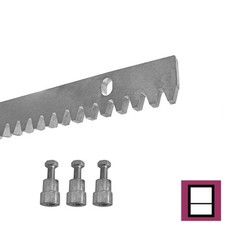 Sellon24 Crémaillère En Acier Zinguée Avec Perçages 30x12mm L1m Module 4