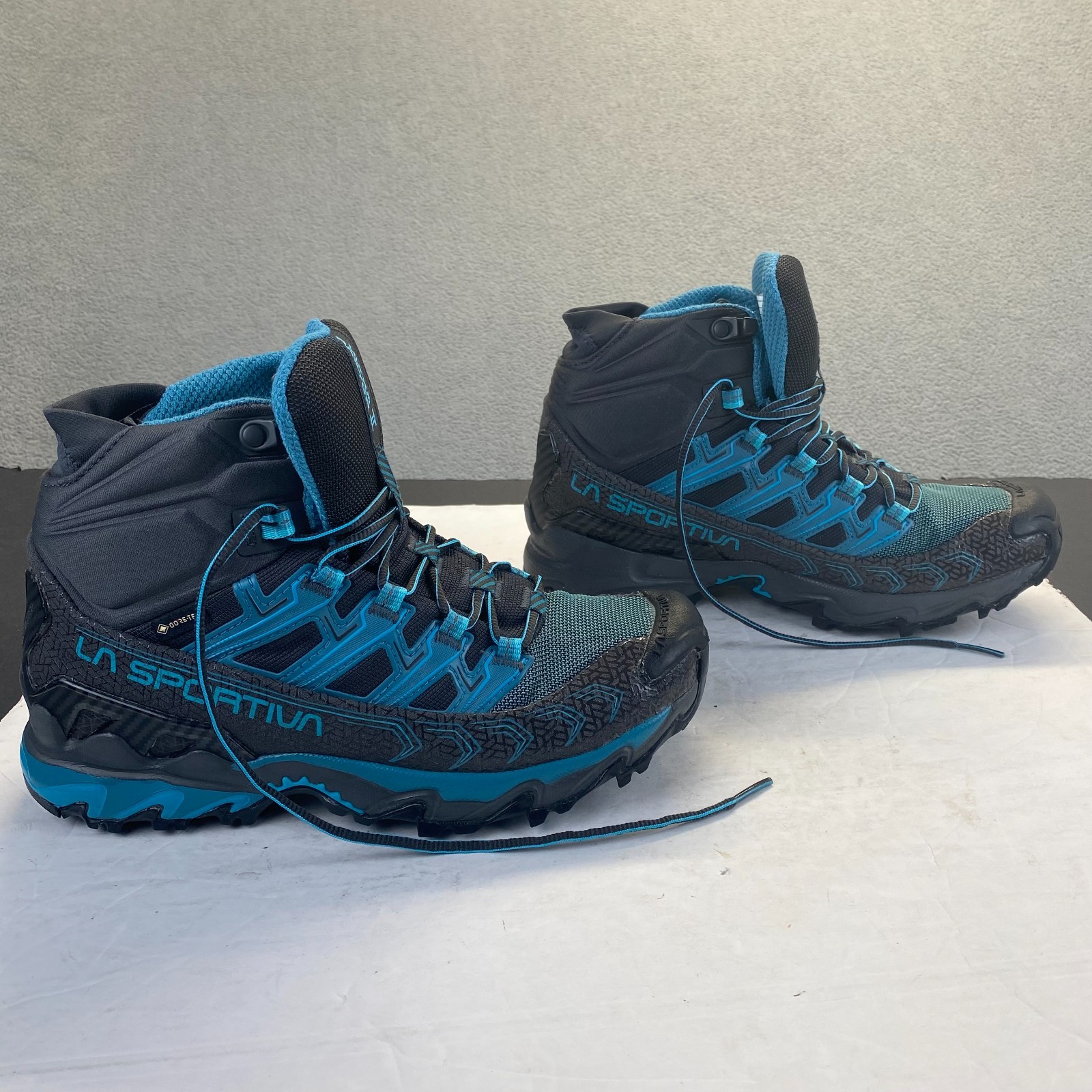 Botas de senderismo La Sportiva Ultra Raptor II Mid GTX carbono/topacio para mujer talla 7 1/2