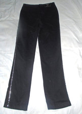 Versace Jeans Couture Womens Black Studded Straight Leg Pants Tag Size 30x44 COA