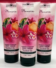 x3 Bath & Body Works PLUMERIA Cream 8 oz Ulti...