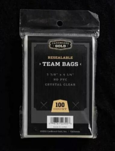 CBG 5000 ct Resealable Sports Card Team Set Bags Cardboard Gold