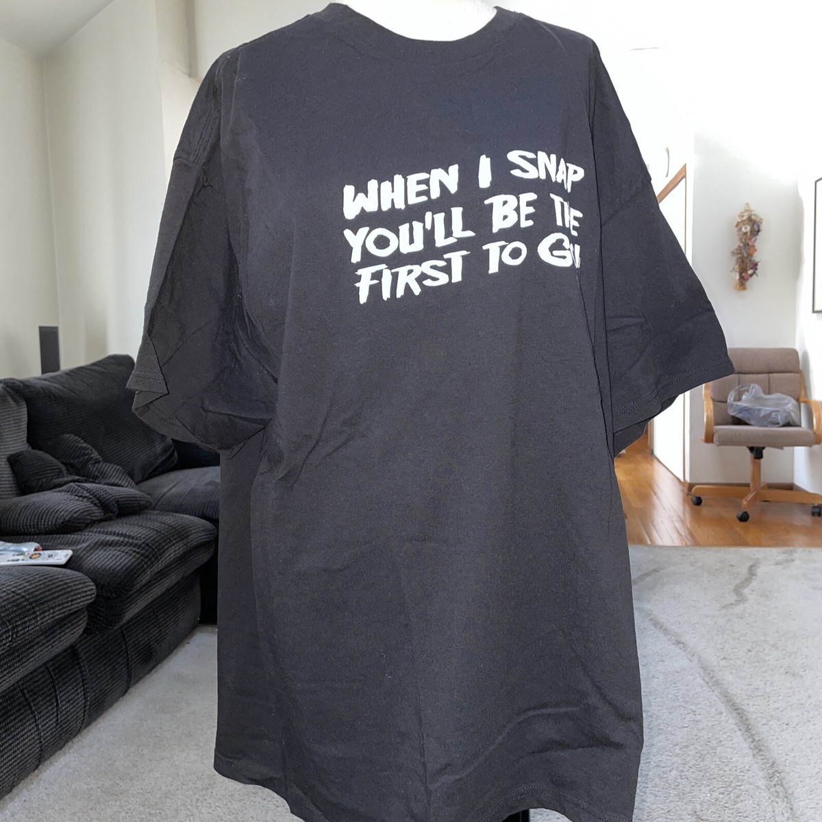 Delta Pro Weight Black T Shirt When I Snap You'll Be The First To