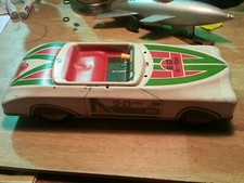 VINTAGE CABRIOLET CAR LEMEZARU GYAR TIN TOY FRICTION FOREIGN LEMEZ HUNGARY WORKS