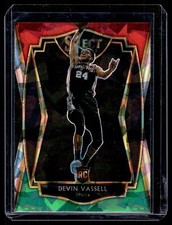 Devin Vassell 2020-21 Panini Select Cracked Ice Red White Green Card #179