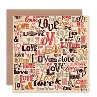 Love Romance Valentines Typography Words Blank Greeting Card With Envelope