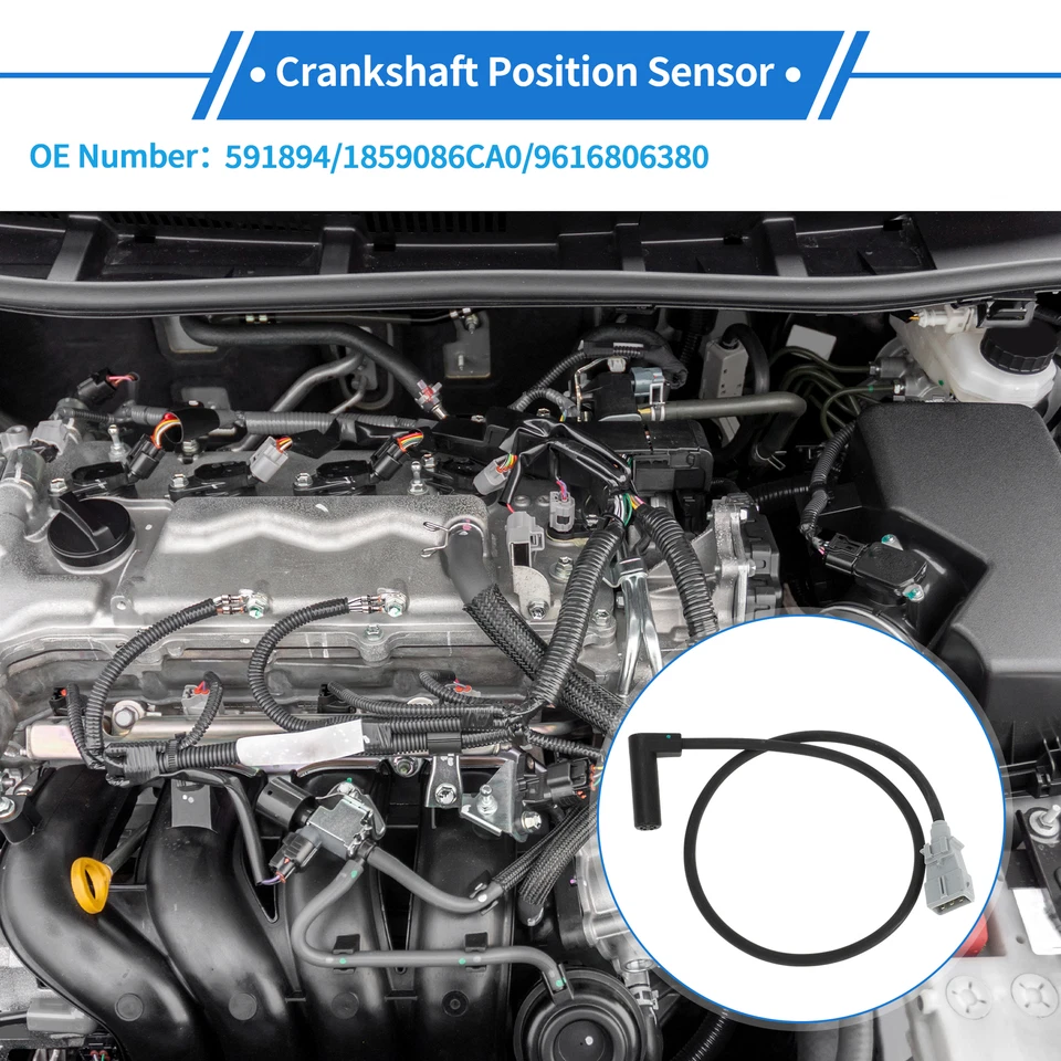 Crankshaft Position Sensor for PEUGEOT 306 1.9D 97-99 No.591894 1 Pc Black Gray - Изображение 2 из 4