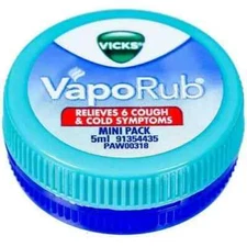 Vicks VapoRub  Congestion Cold Headache Relief Menthol Eucalyptus 5ML (pack of 2