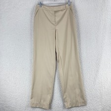 Talbots Dress Pants Womens Size 6 Beige Straight Leg Stretch Mid-Rise Office