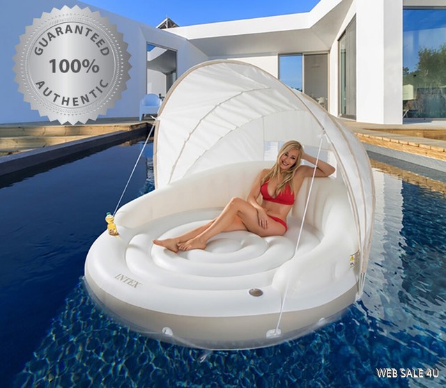pool float with sunshade