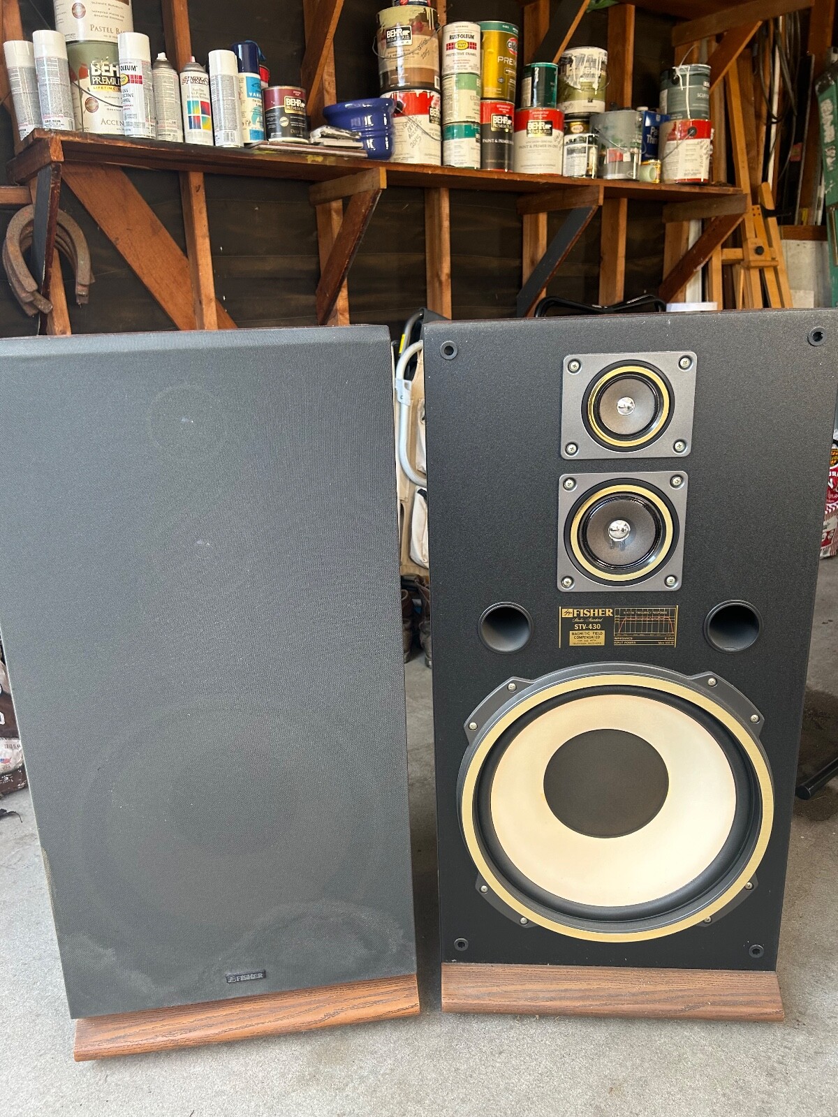 Fisher speaker system Model STV430 Working & sold as pair eBay