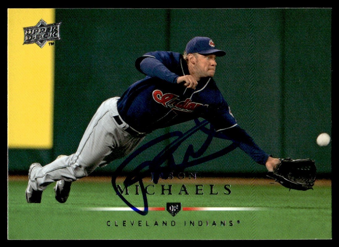 2008 Upper Deck Jason Michaels Auto Cleveland Indians #476 Card COA Signed