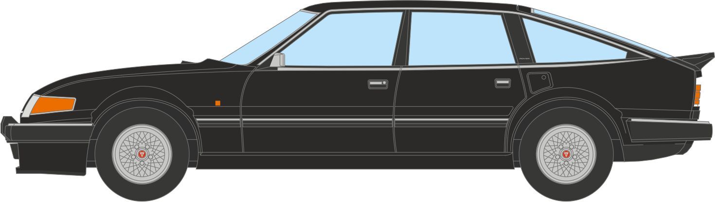 Oxford Diecast 76SDV004 OO Gauge Rover SD1 3500 Vitesse Black