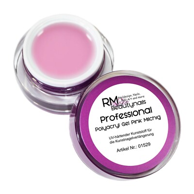 5ml Polyacryl LED UV Gel Acrylgel Rosa milchig Aufbaugel Nagel Design Aufbau