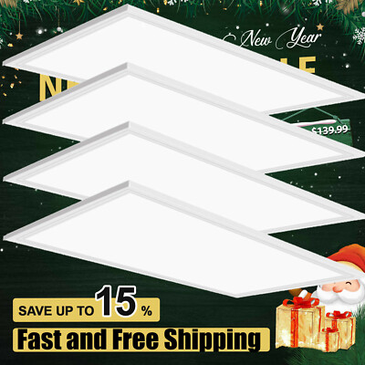 2x4 FT,4 Pack,LED Panel Light,0-10V Dimmable,7800 Lumens,Drop Ceiling Flat Panel