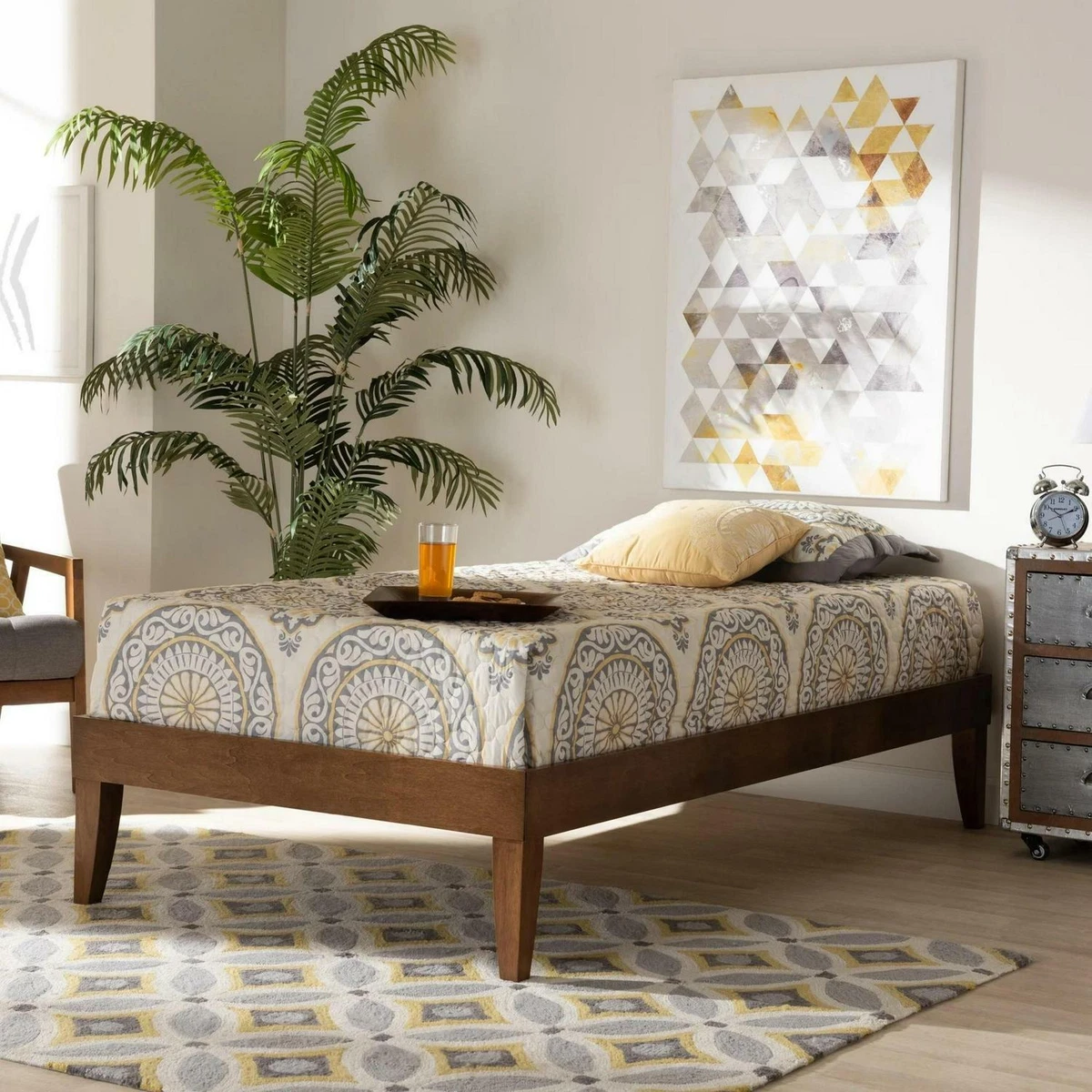 Carson Carrington Bakarekulla Mid century Modern Platform Bed Frame