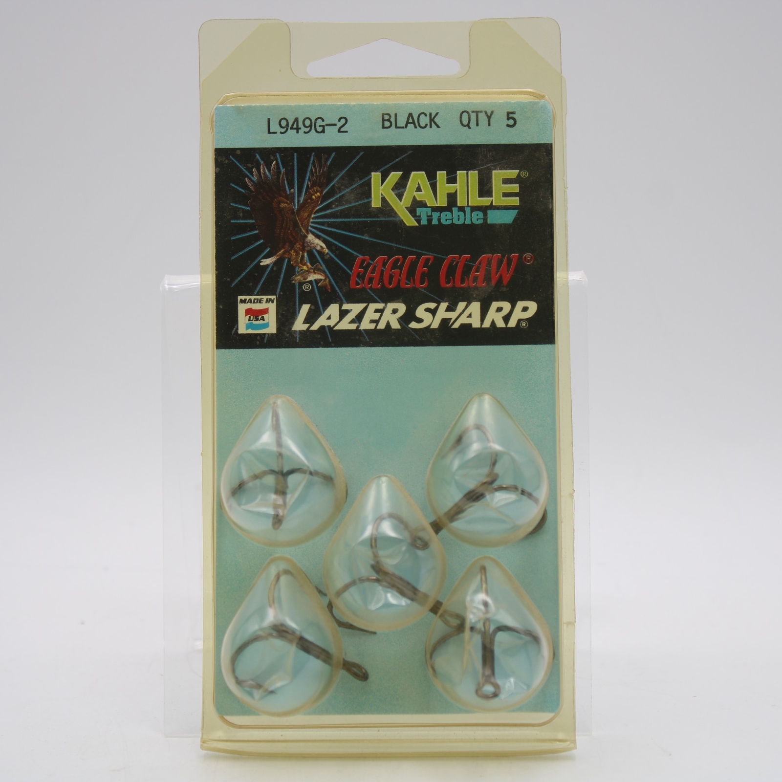 Eagle Claw Lazer Sharp L949G Kahle Treble Hooks 5 Pack Choose Your Size